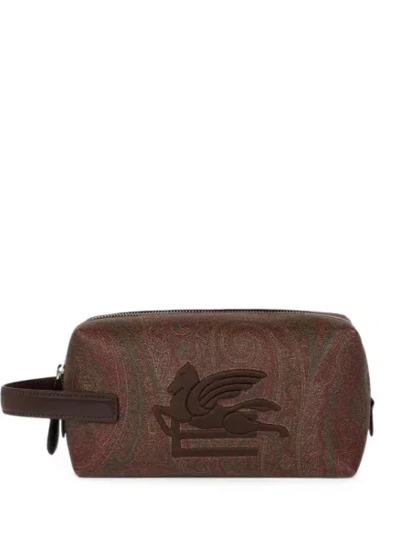 Geantă Etro cu model paisley maro
