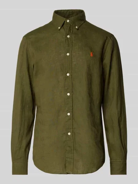 Koszula casualowa o kroju regular fit z czystego lnu Polo Ralph Lauren zielona