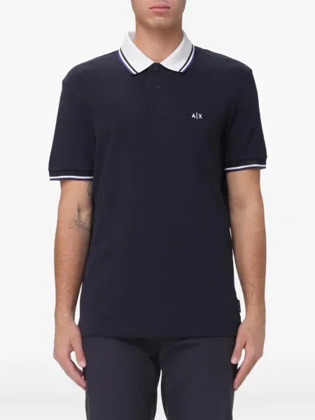 Koszulka polo Armani Exchange z logo niebieska