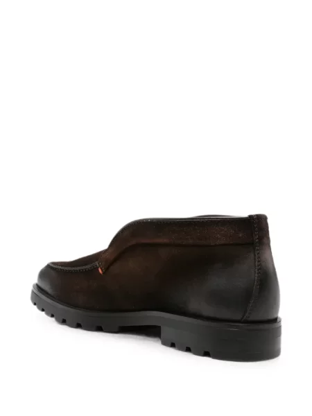 Pantofi loafer Santoni din piele maro