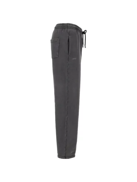 Pantaloni Off-white alergare alb