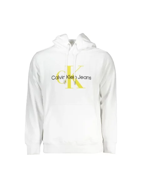 Haftowana bluza z kapturem Calvin Klein biała