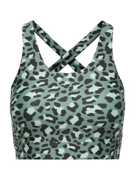 ONLY PLAY Sutien sport verde jad / negru alb