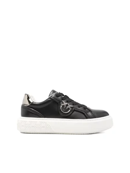 Sneakersy Pinko skórzane czarne