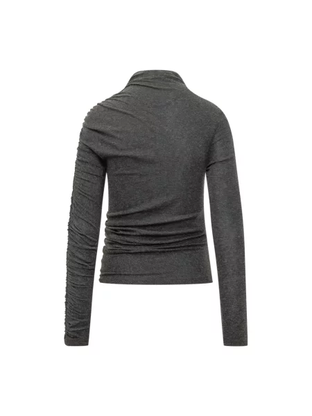 Lniany top Pinko szary