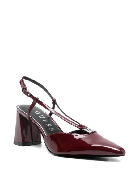 Pantofi cu toc Guess cu bretele roșu
