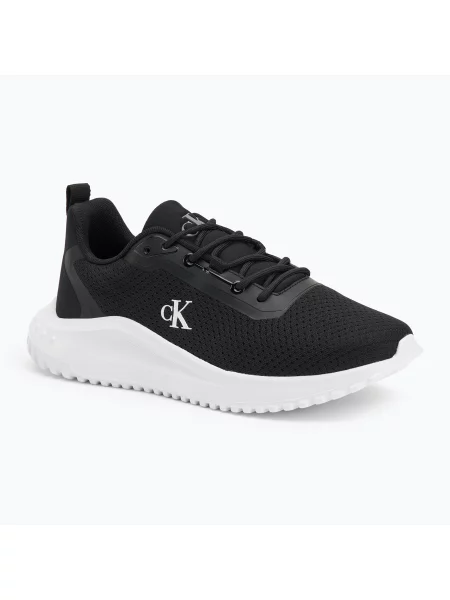 Calvin Klein Jeans Sneakersy Eva Runner Mix Mesh Čierna biela