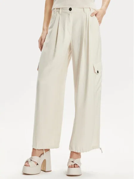 MAX&Co. Pantaloni din Corvino Wide Leg bej