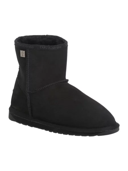 Emu Obuwie Kobieta 38 EU Zamsz Zimowe Buty z Owczej Skóry czarny