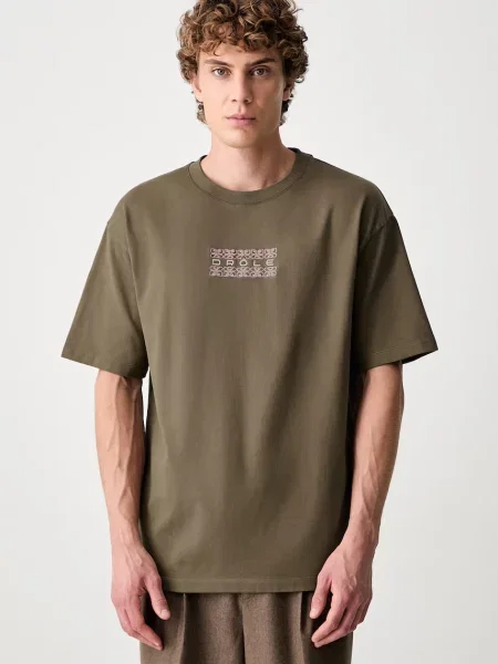 Drôle de Monsieur T-shirt Ornements zielona