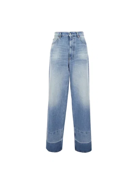 Szerokie jeansy Mm6 Maison Margiela niebieskie