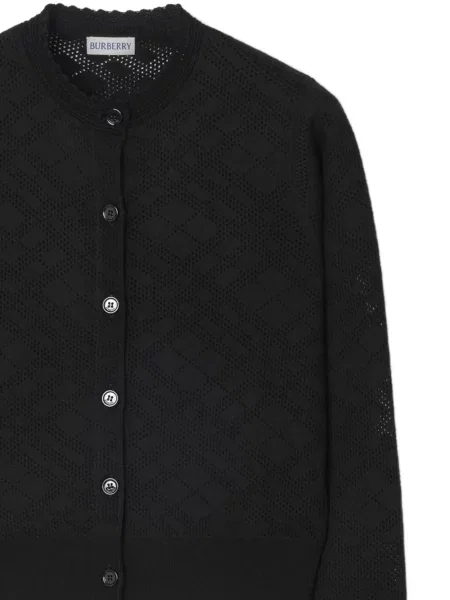 Kockás kardigán Burberry fekete