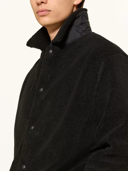 Hugo Blue Plyšová Bunda Ebolt černá