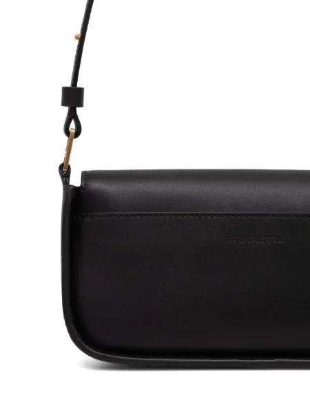 Кожена кожена чанта Karl Lagerfeld K/Signature черно
