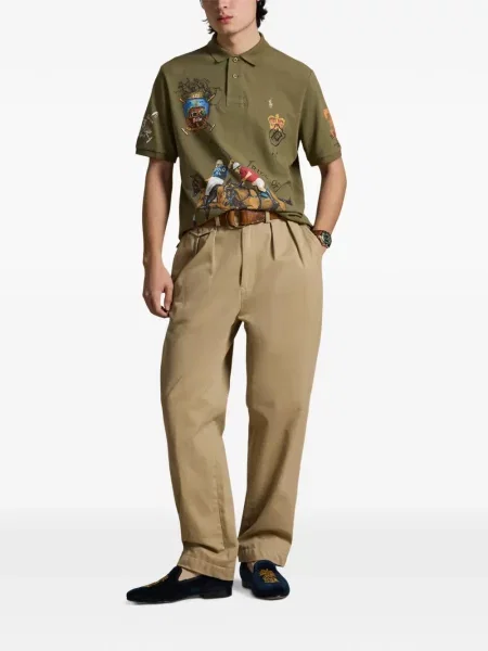 Ριγέ δερμάτινος κάλτσες Polo Ralph Lauren με κορδόνι μαύρο