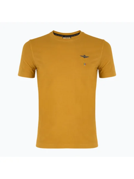 Férfi póló Aeronautica Militare golden spice washed. Méret: XL sárga