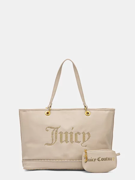 Torebka skórzana Juicy Couture skórzana beżowa