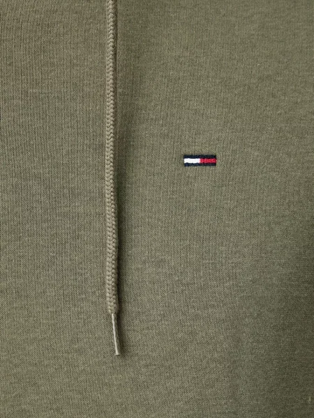 Суичър с качулка Tommy Jeans с качулка зелено