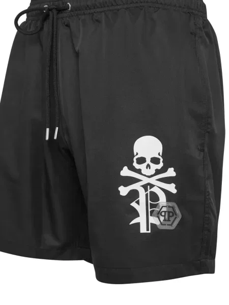 Raštuotos maudymosi kelnaitės Philipp Plein juoda