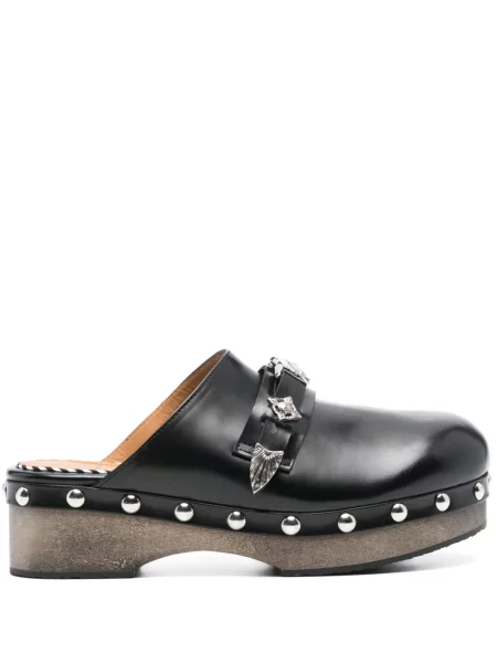 Papuci tip mules Toga Pulla din piele negru