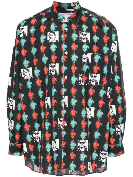 Košile Comme Des Garçons Shirt s potiskem černá