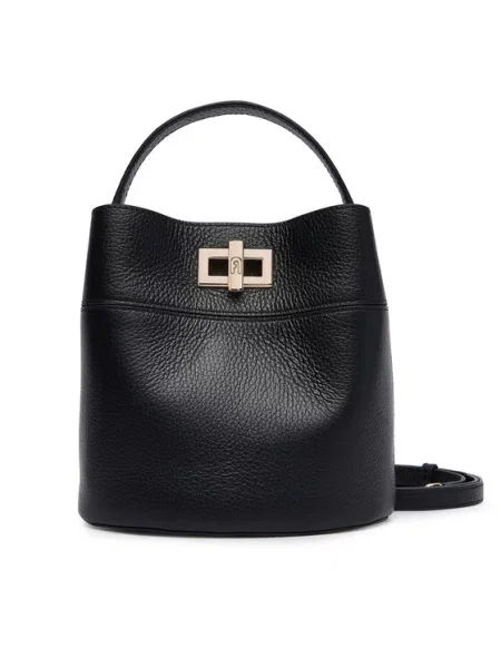 Furla De piele geantă pe umăr FURLA AMELIA negru