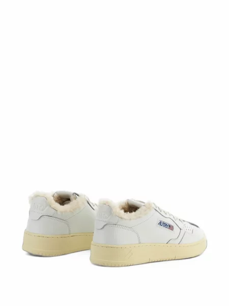 Sneakerși Autry din piele de oaie alb