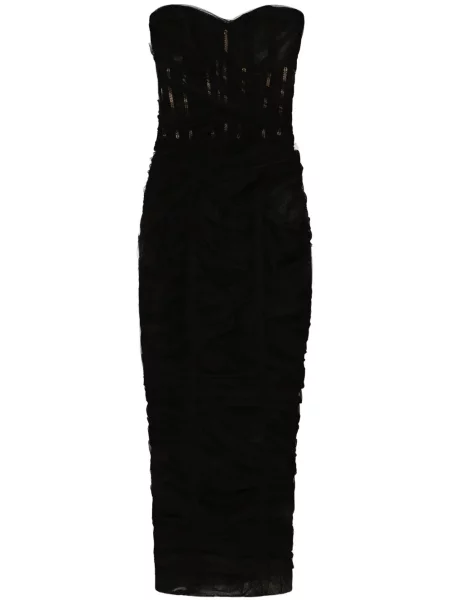 Rochie Dolce & Gabbana din tul drapată de costum negru
