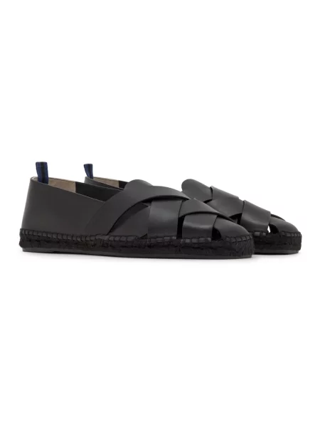 Espadryle Castaner skórzane czarne