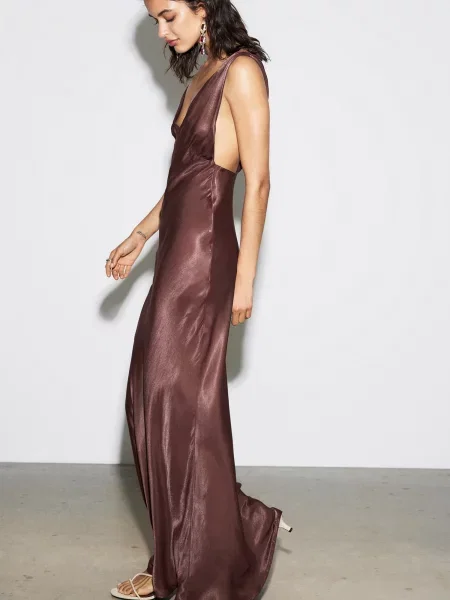 Pull&Bear Rochie de seară ciocolatiu