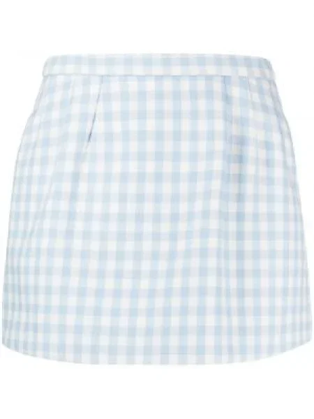 Mini pantaloni scurți Red Valentino în carouri mini roșu