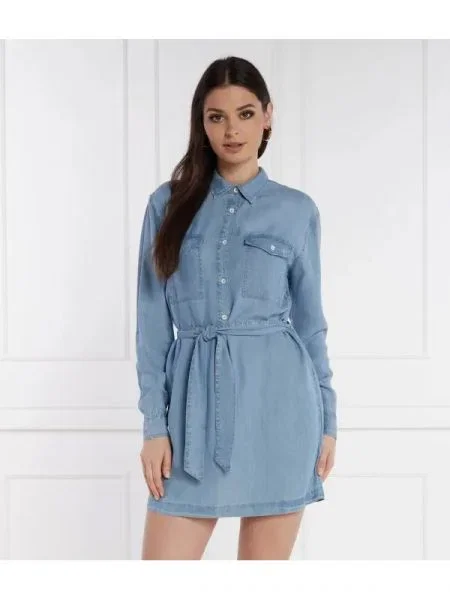 Pepe Jeans London Rochie cu cordon ERINE albastru