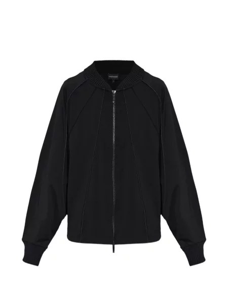 Geacă Emporio Armani din jerseu cu cordon negru