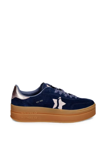Sneakerși Skechers cu platformă albastru