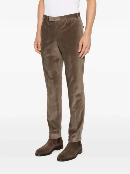 Pantaloni Pt Torino de catifea cord maro