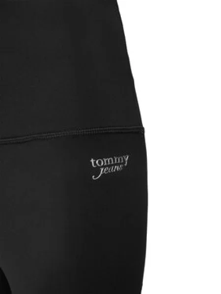 Tommy Jeans Leggings Silver Script fekete