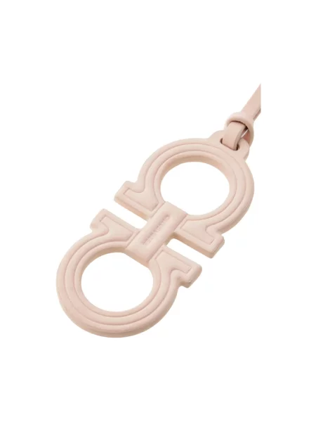 Zawieszka Ferragamo skórzana różowa