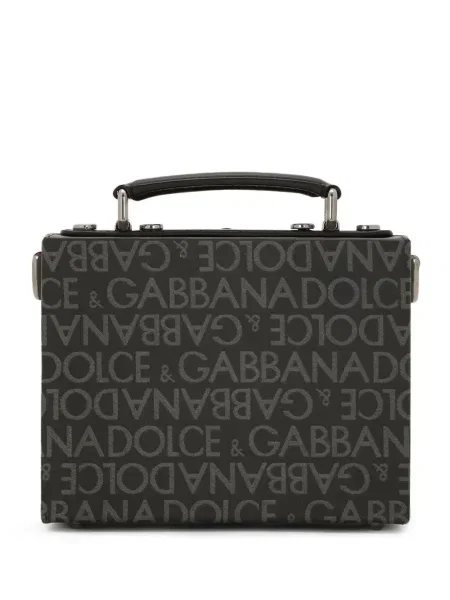 Geantă Dolce & Gabbana din piele cu imagine negru