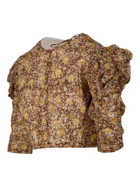 Bluză Marant Etoile cu model floral cu imagine maro