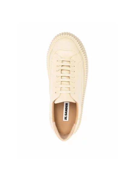 Sneakersy Jil Sander skórzane beżowe