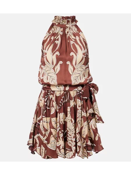 Rochie Poupette St Barth cu imagine maro