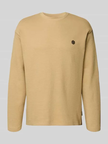 Longsleeve z bawełny model FILLIP' Blend beżowa