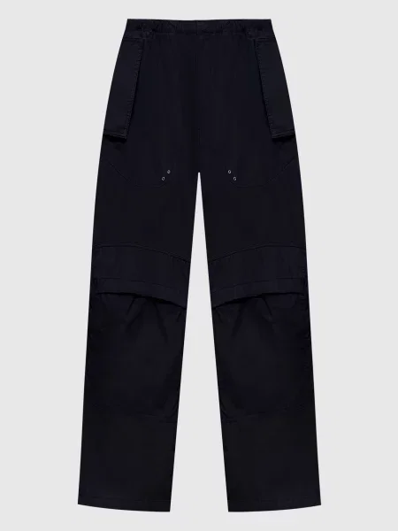 Сині карго з вишивкою логотипа Alexander Wang чорні