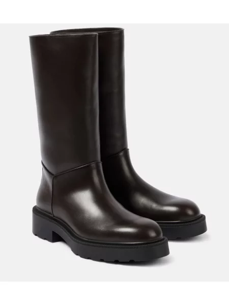 Botine The Row din piele maro