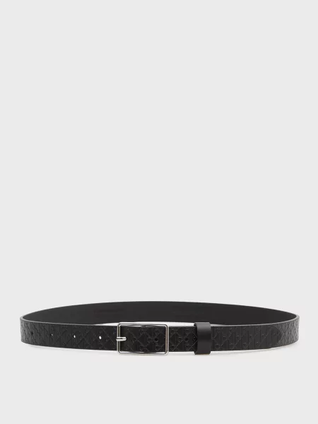 Шкіряний ремінь Calvin Klein чорний