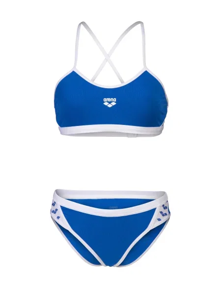 ARENA Costum de baie două piese ICONS albastru alb