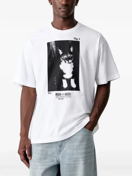Tricou Neighborhood cu imagine alb