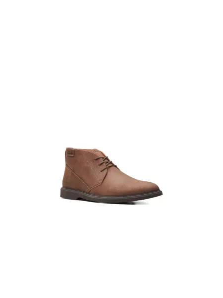 Botine Clarks cu șireturi din dantelă maro