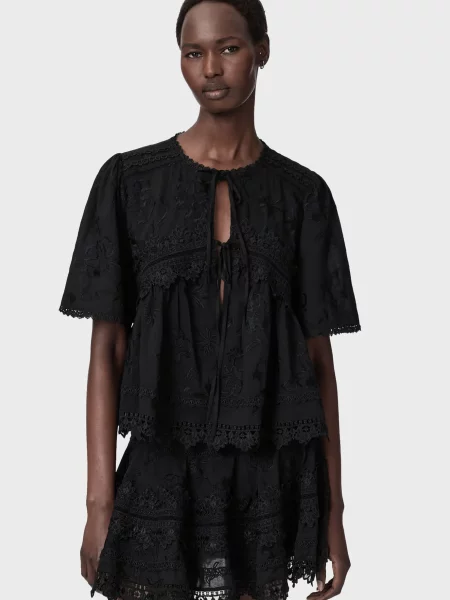 Блуза Allsaints чорна