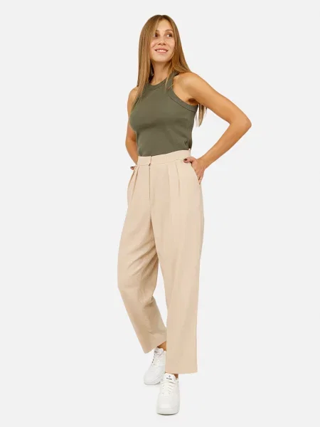 Лляні Штани YUKI бежевий